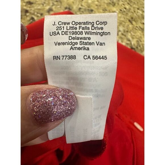 J. CREW Pants Women’s Size 4P Red High Rise Straight Leg Trouser Office Career - Picture 15 of 16